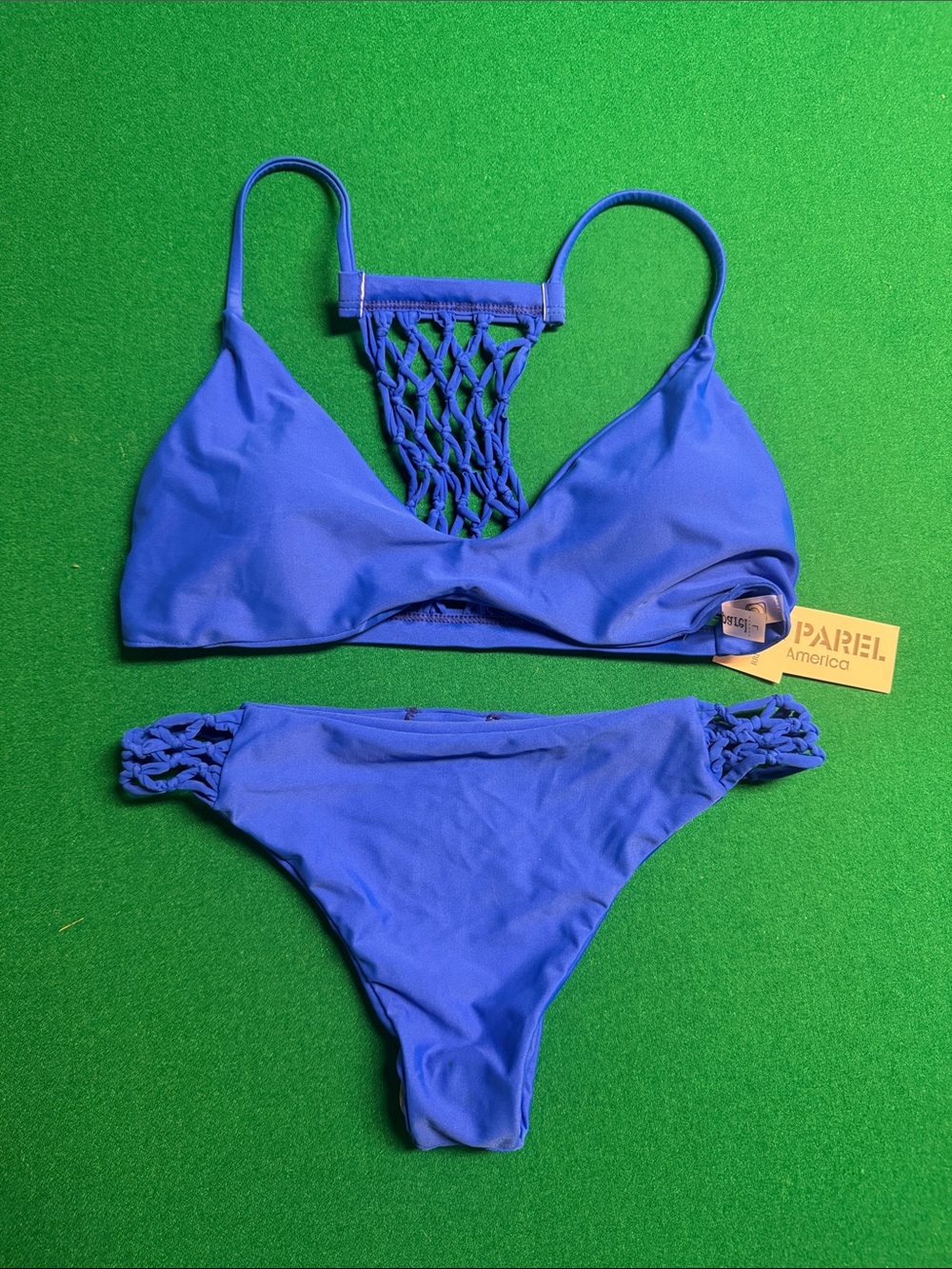 NWT Apparel Blue Macramé Back Bikini Set - Women Swim